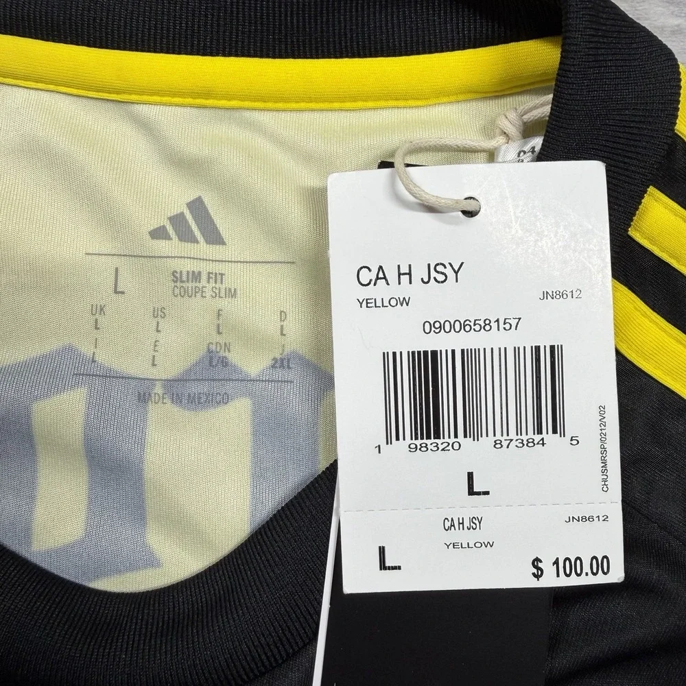 Adidas Club America Home Yellow Jersey 25/26 Size Large JN8612 Soccer Futbol